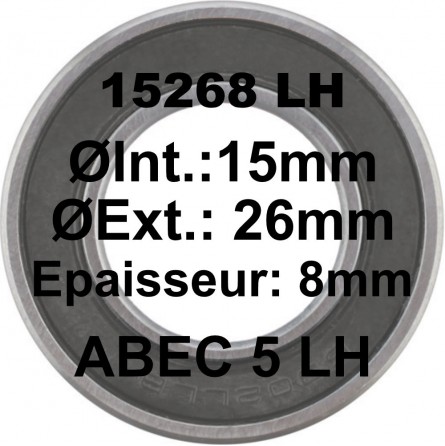 SGM Roulement 15268 LH 15x26x8 - ABEC 5