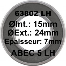 A5 Bearing | 63802 LH 15x24x7