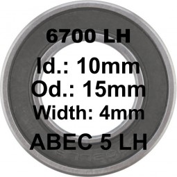 SGM Roulement 6700 LH 10x15x4 - ABEC 5