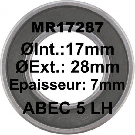 A5 Bearing | MR17287 LLB 17x28x7 ( 63803 D28)
