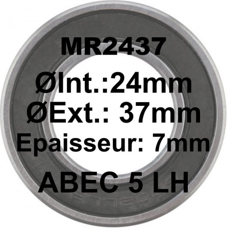 Roulement MR2437 LLB 24x37x7 (6805 D24) - ABEC 5
