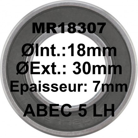 Roulement MR18307 LLB 18x30x7 (6903 D18) - ABEC 5