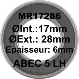 Roulement MR17286 LLB 17x28x6 - ABEC 5