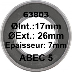 A5 Bearing | 63803 LH 17x26x7