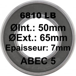 Roulement 6810 LB 50x65x7 - ABEC 5