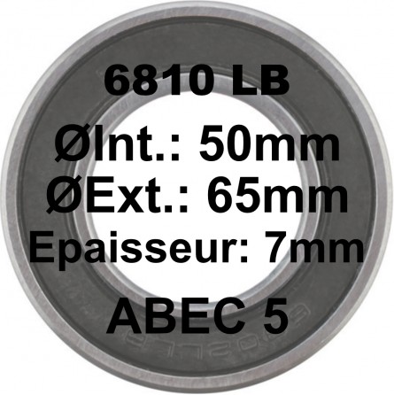 Roulement 6810 LB 50x65x7 - ABEC 5