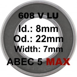 A5 MAX Bearing | 608 MAX LLU 8x22x7mm (V TYPE)