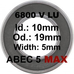 A5 MAX Bearing | 6800 MAX LLU 10x19x5mm (V TYPE)