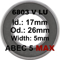 A5 MAX Bearing | 6803 MAX LLU 17x26x5mm (V TYPE)