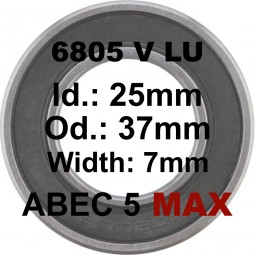 A5 MAX Bearing | 6805 MAX LLU 25x37x7mm (V TYPE)