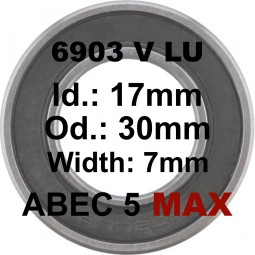 SGM Roulement 6903 MAX LLU 17x30x7mm (V TYPE) - ABEC 5
