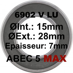 A5 MAX Bearing | 6902 MAX LLU 15x28x7mm (V TYPE)