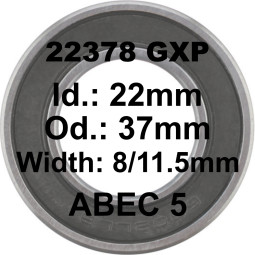 A5 Bearing | SRAM GXP 22378 LH 22x37x8/11.5