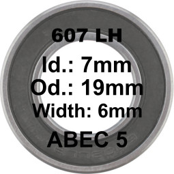 Roulement 607 LH 7x19x6 - ABEC 5