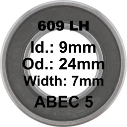 Roulement 609 LH 9x24x7 - ABEC 5