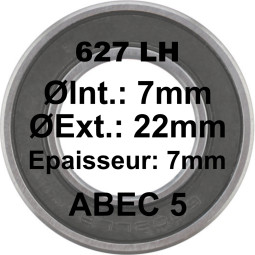 Roulement 627 LH 7x22x7 - ABEC 5