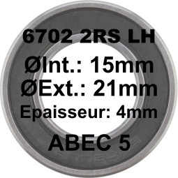 A5 Bearing | 6702 2RS LH 15x21x4