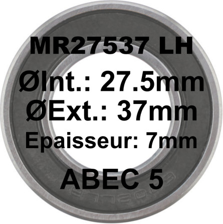 A5 Bearing | MR27537 LH 27.5x37x7 (6805 D27.5)