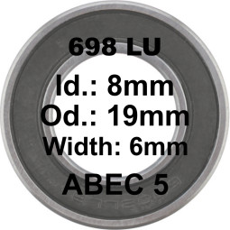 A5 Bearing | 698 LU 8x19x6