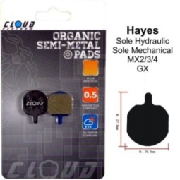 CLOUD Plaquettes de frein BP-26 Semi métallique