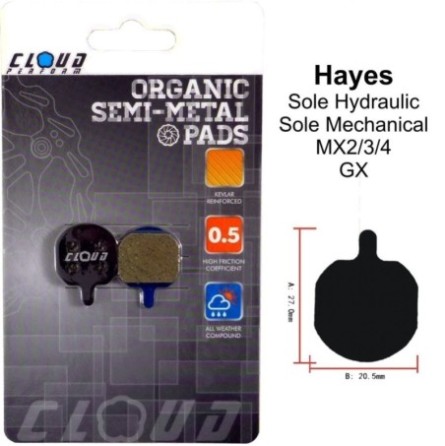 CLOUD Disc brake pads BP-26 Semi metal