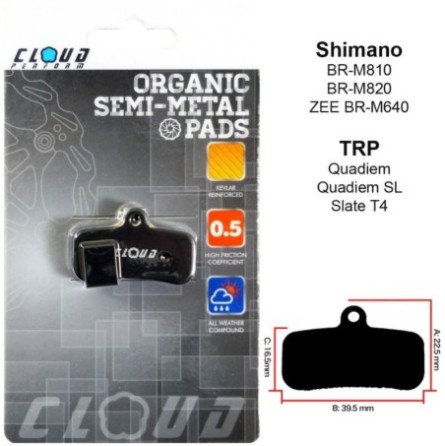 CLOUD Disc brake pads BP-43 Semi metal