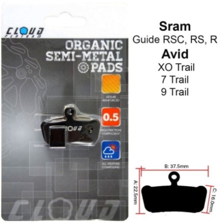 CLOUD Disc brake pads BP-57 Semi metal