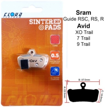 CLOUD Disc brake pads BP-57S Metal