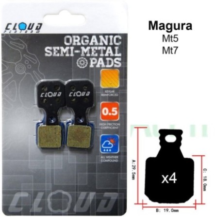 CLOUD Plaquettes de frein BP-60 Type 8 Semi métallique