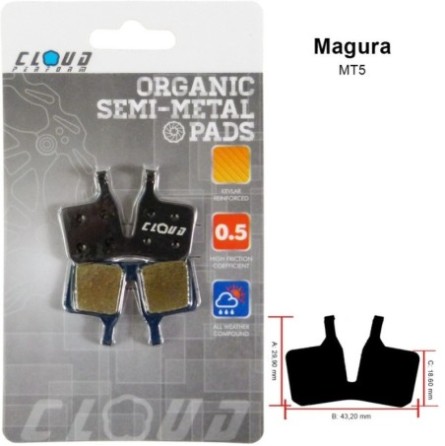 CLOUD Disc brake pads BP-65 Type 9 Semi metal