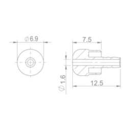 CLOUD Needle for I.D. 2,5 mm Hose fits HAYES