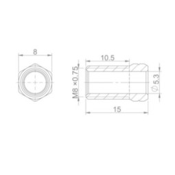 CLOUD Compression Hose Nut M8 AVID