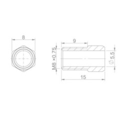 CLOUD Compression Hose Nut M8 HAYES