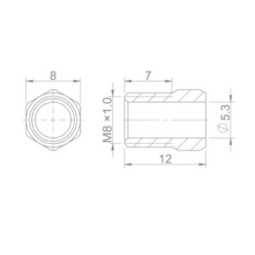 CLOUD Compression Hose Nut M8 FORMULA