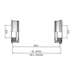 CLOUD Boitier BB86/92 24mm (Shimano)