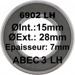 Roulement 6902 LH 15x28x7 (61902) - ABEC 5