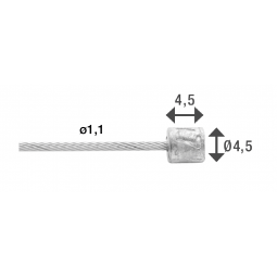 ELVEDES 2500mm Shift Inner Cables Ø1.1mm - Shimano/SRAM - Medium Flexible (x50)