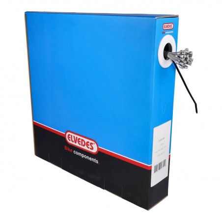 Boîte De 50 Câbles Intérieurs De Frein Elvedes En Acier Inoxydable 3000 Mm, Téton O7 X 6 Mm – Universel, Pour VTT Et Vélo De Route