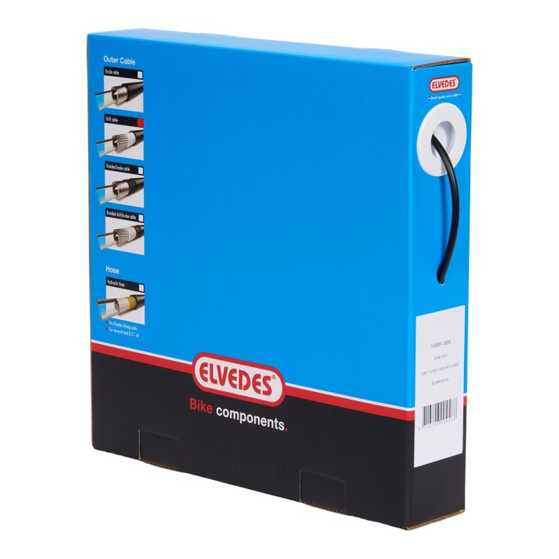 ELVEDES 30m Shift Cable Housing with Liner Ø4,9mm - Black