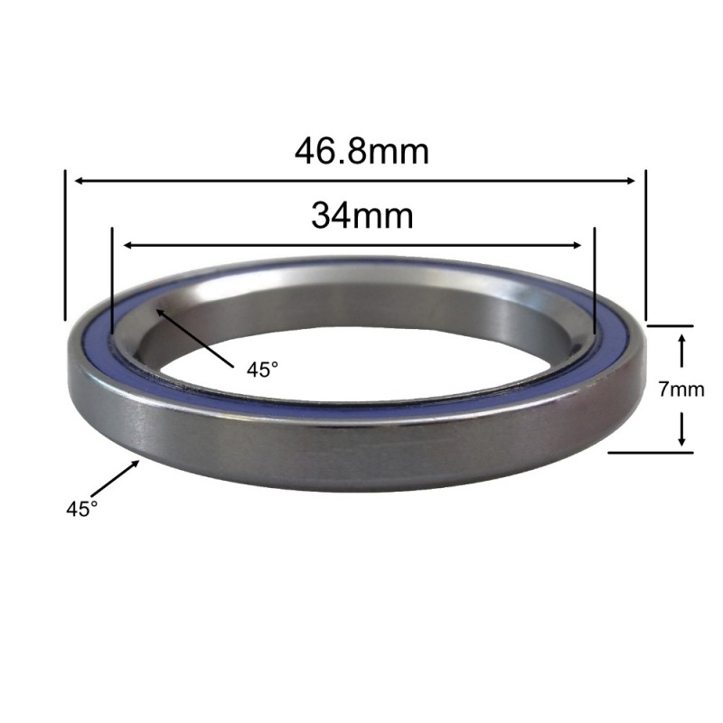 ELVEDES MR168 34 × 46.8 × 7 (45°×45°) Bearing