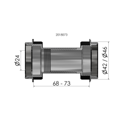 ELVEDES Bottom Bracket Threaded BB30/PF30 - 24mm (Shimano)