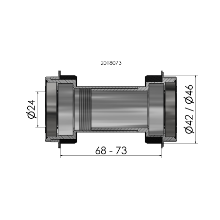 Boîtier De Pédalier BSA MTB 24mm Shimano – Cuvettes Aluminium, Roulements Inox 2RS, Graisse Mobil Waterproof