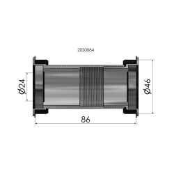 ELVEDES Bottom Bracket Threaded BB386 - 24mm (Shimano)