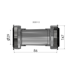ELVEDES Bottom Bracket T47 - 29mm (Sram Dub)