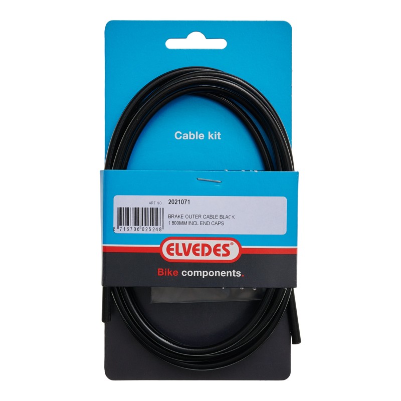 ELVEDES Brake Cable Housing 1800mm Ø4.9mm - Black