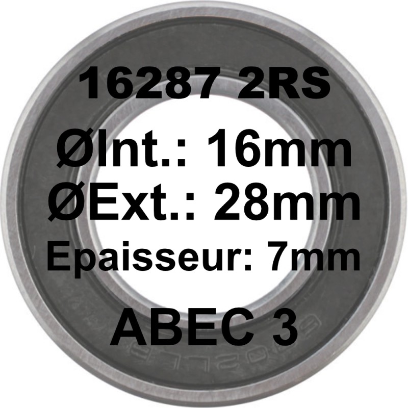 ELVEDES A3 Bearing |16278 2RS 16x28x7