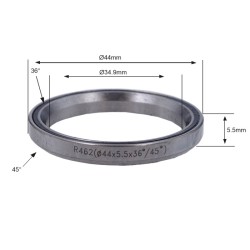 Roulement R462 34.9 x 44 x 5.5 (36°x45°)