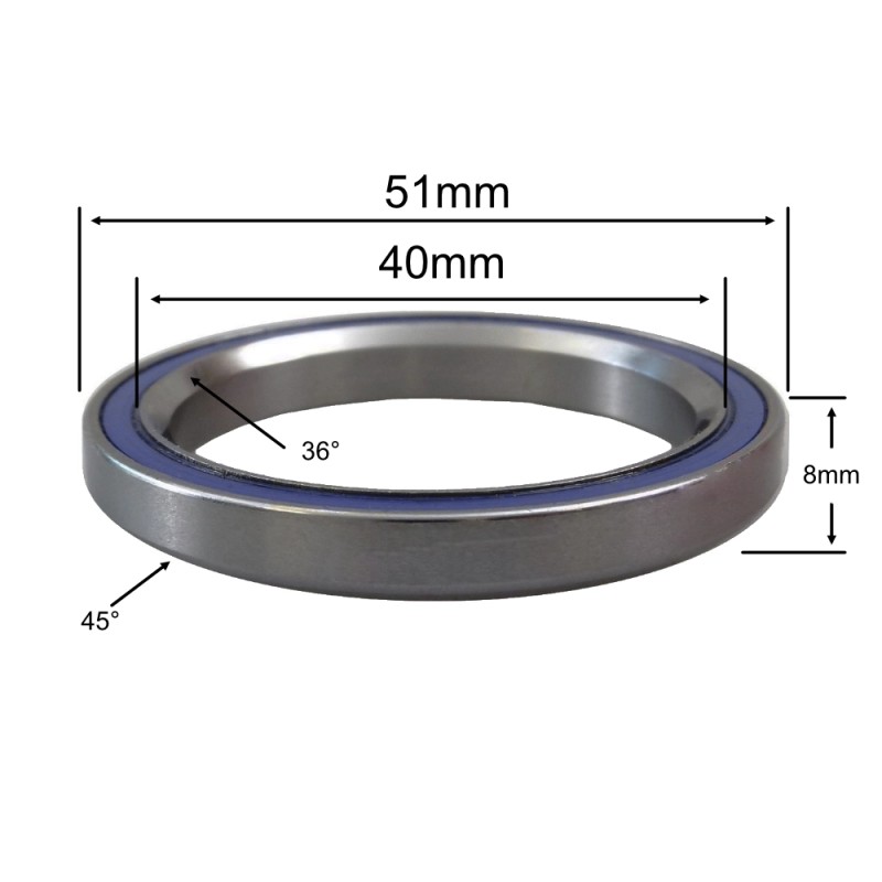 SGM 40 x 51 x 8 (36°/45°) Bearing