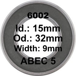 SGM Roulement 6002 LH 15x32x9 - ABEC 5