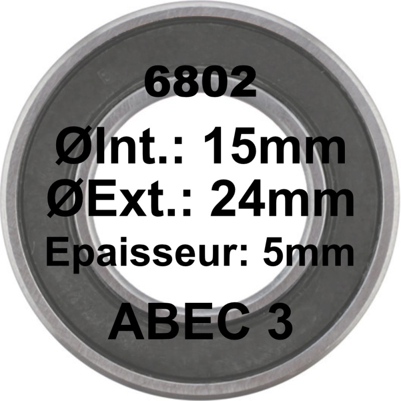 KML A3 Bearing | 6802 15x24x5